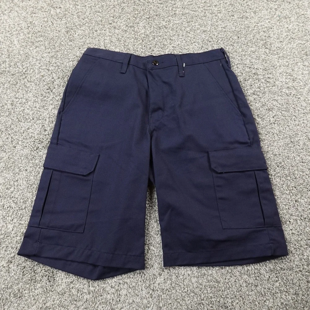 NEW Red Kap Shorts Mens 30 Blue Cargo Utility‎ Work Uniform Skate Mechanic PT66
